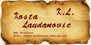 Kosta Laudanović vizit kartica